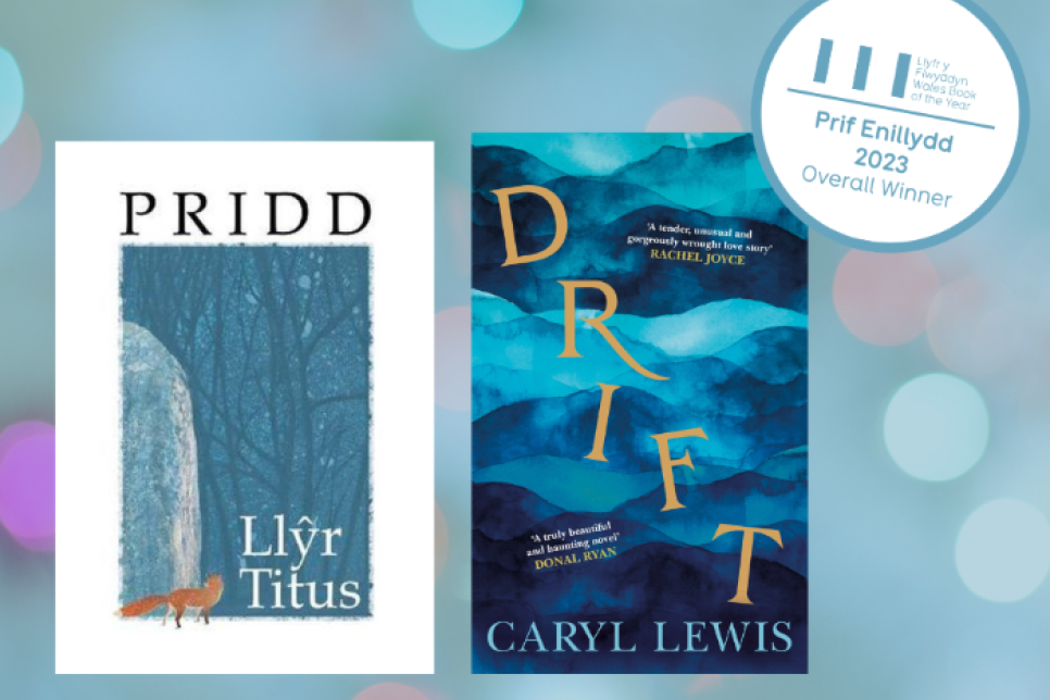 Caryl Lewis and Llŷr Titus book covers
