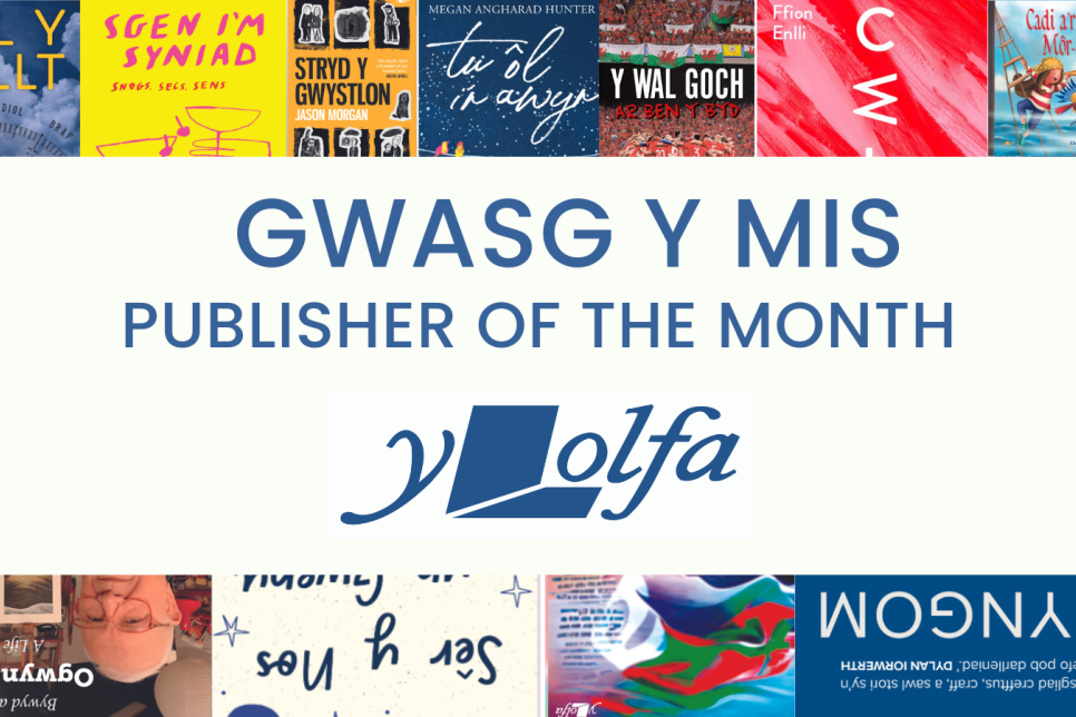 Publisher of the month featuring Y Lolfa logo