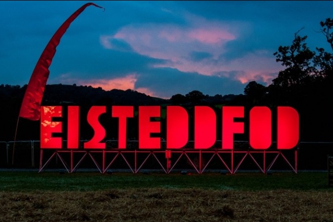 Photograph of a sign for the National Eisteddfod 
