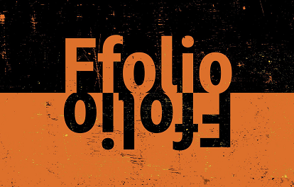 Ffolio logo in orange and black