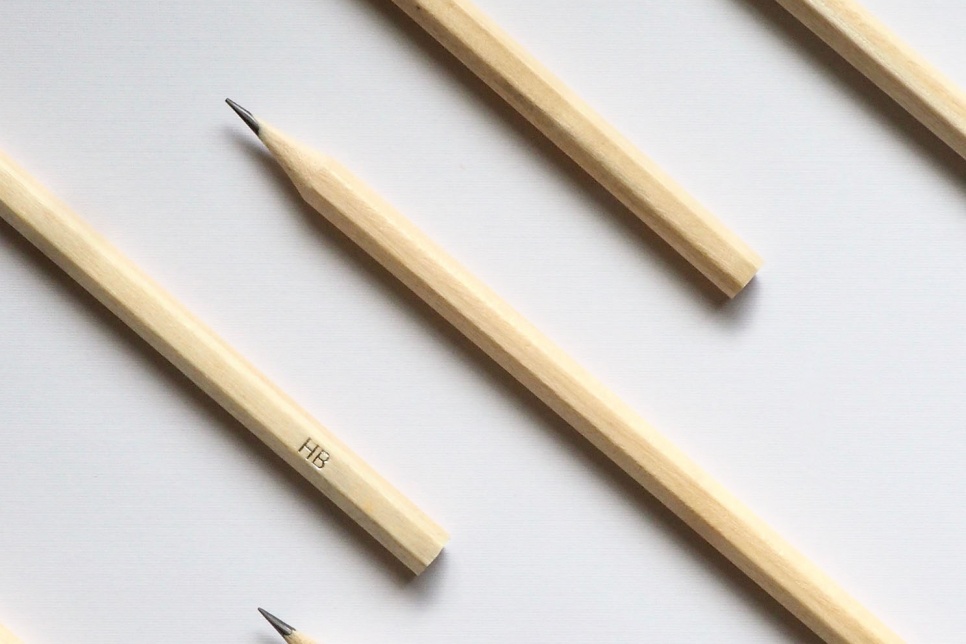 Image showing rows of pencils