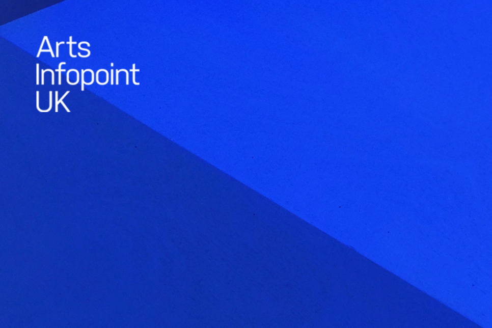 White Arts Infopoint UK logo on blue