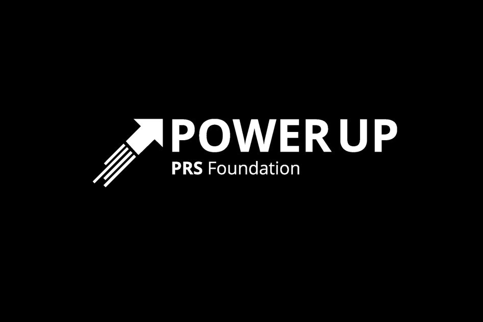Power Up Logo in Black and White