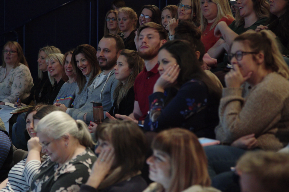 School staff at a training event