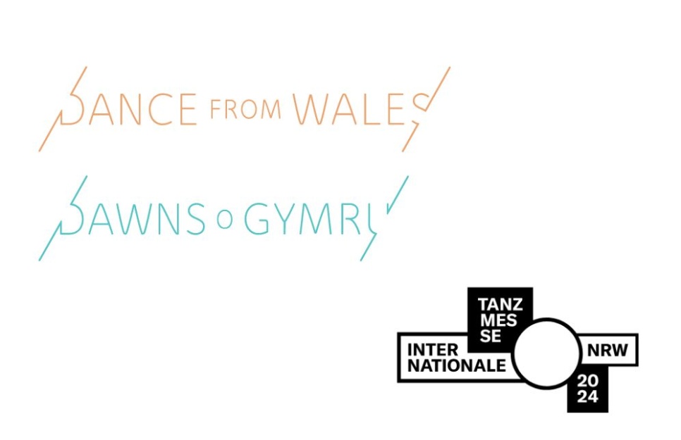Dance from Wales and Dawns o Gymru on the left and Tanzmesse logo on the right
