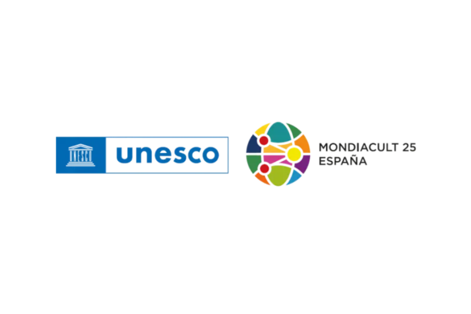 Mondiacult logo colourful globe