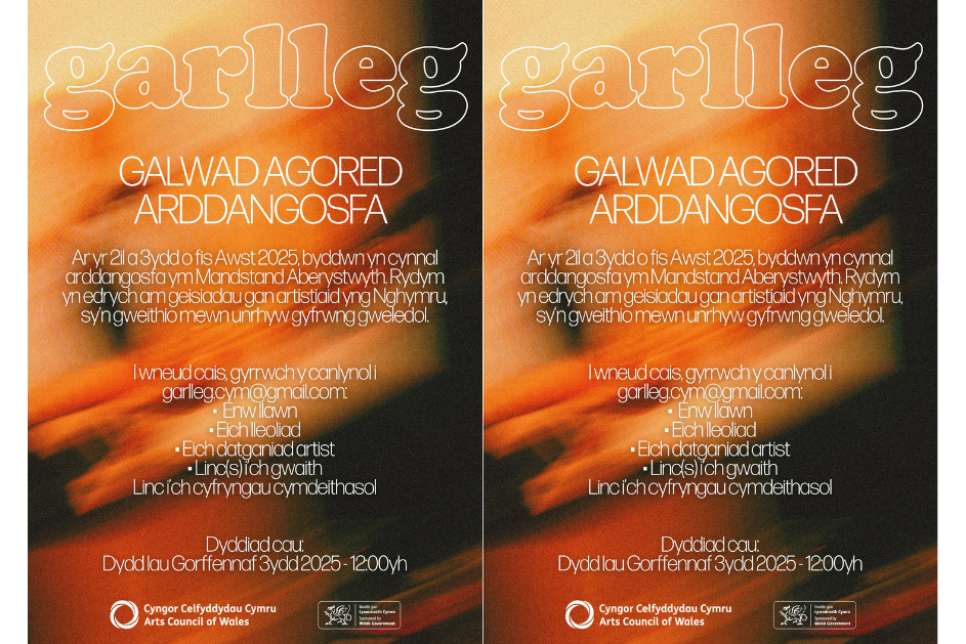 Bilingual poster advertising the event / Poster dwyieithog yn hysbysebu'r digwyddiad