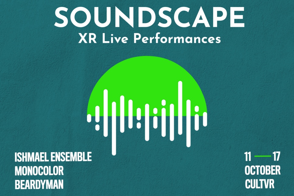 Poster advertising Soundscape / Poster yn hysbysebu Soundscape