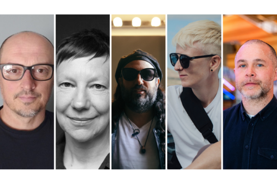 Photographs of the five filmmakers  / Ffotograffau o'r pum gwneuthurwr ffilm