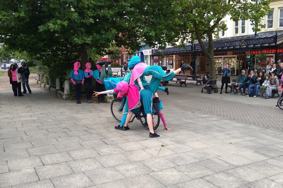dancers performing street theatre