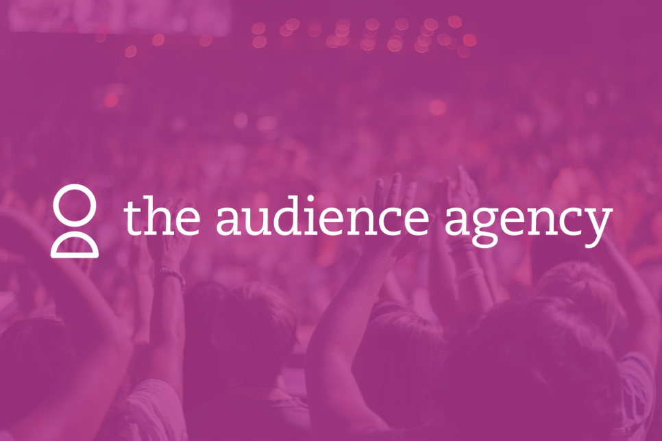 The Audience Agency logo on a purple background