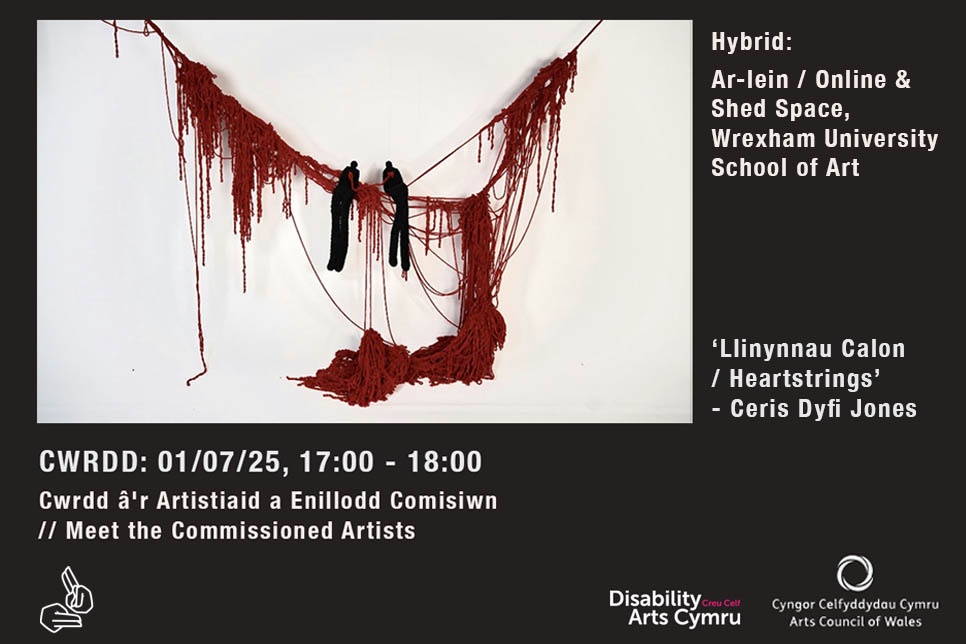 Poster yn hysbysebu'r digwyddiad / Poster advertising the event 