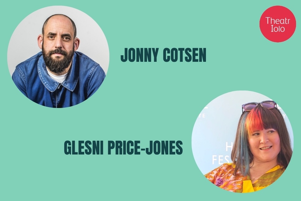 Photograph and names of Jonny Cotsen and Glesni-Price Jones / Ffotograff ac enwau Jonny Cotsen a Glesni-Price Jones
